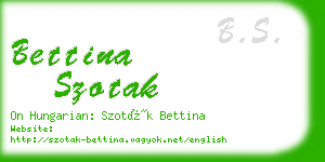 bettina szotak business card